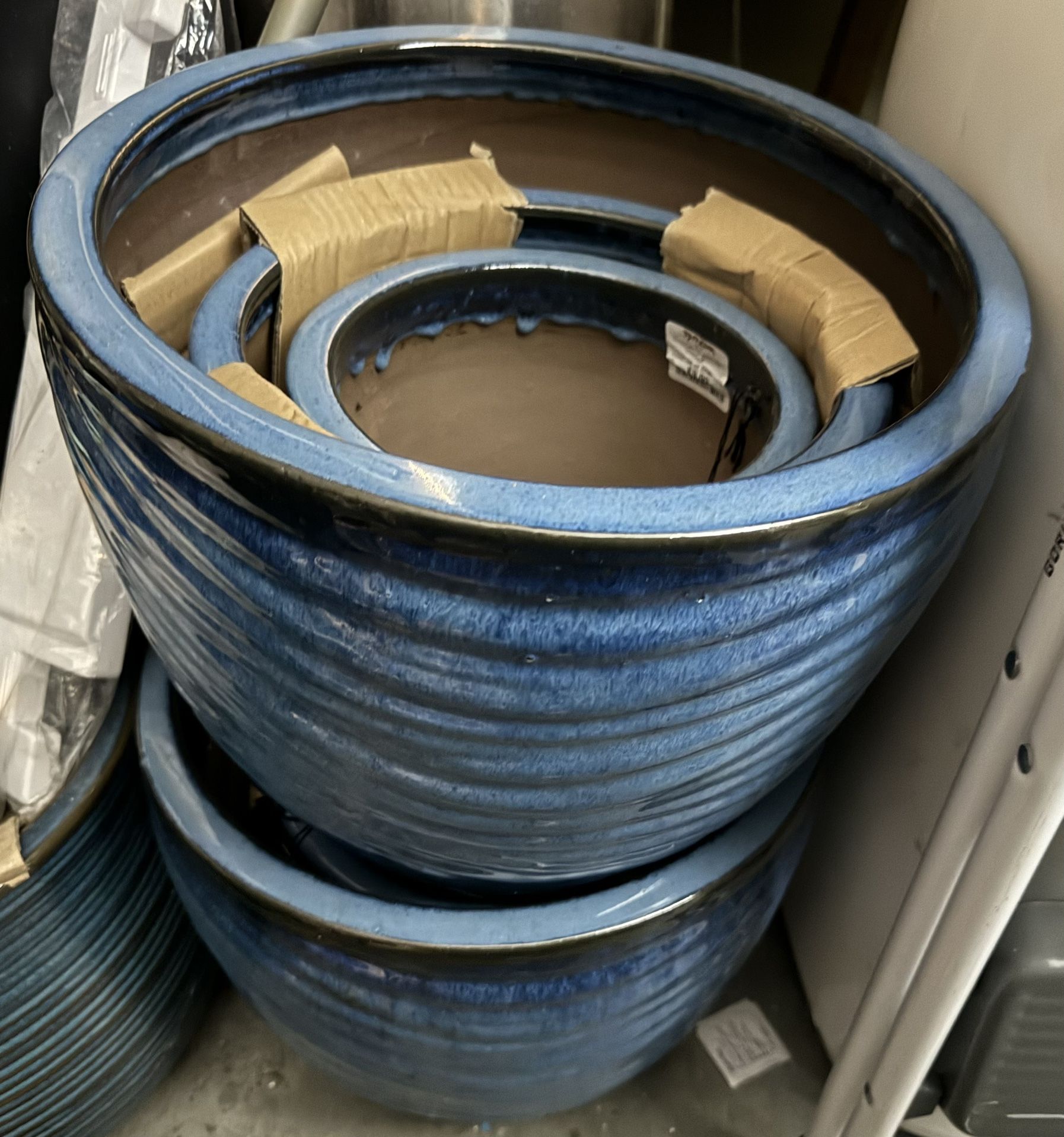 Blue Flower Pots