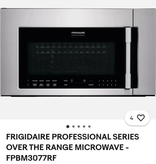 Frigidaire Over The Range Microwave/oven