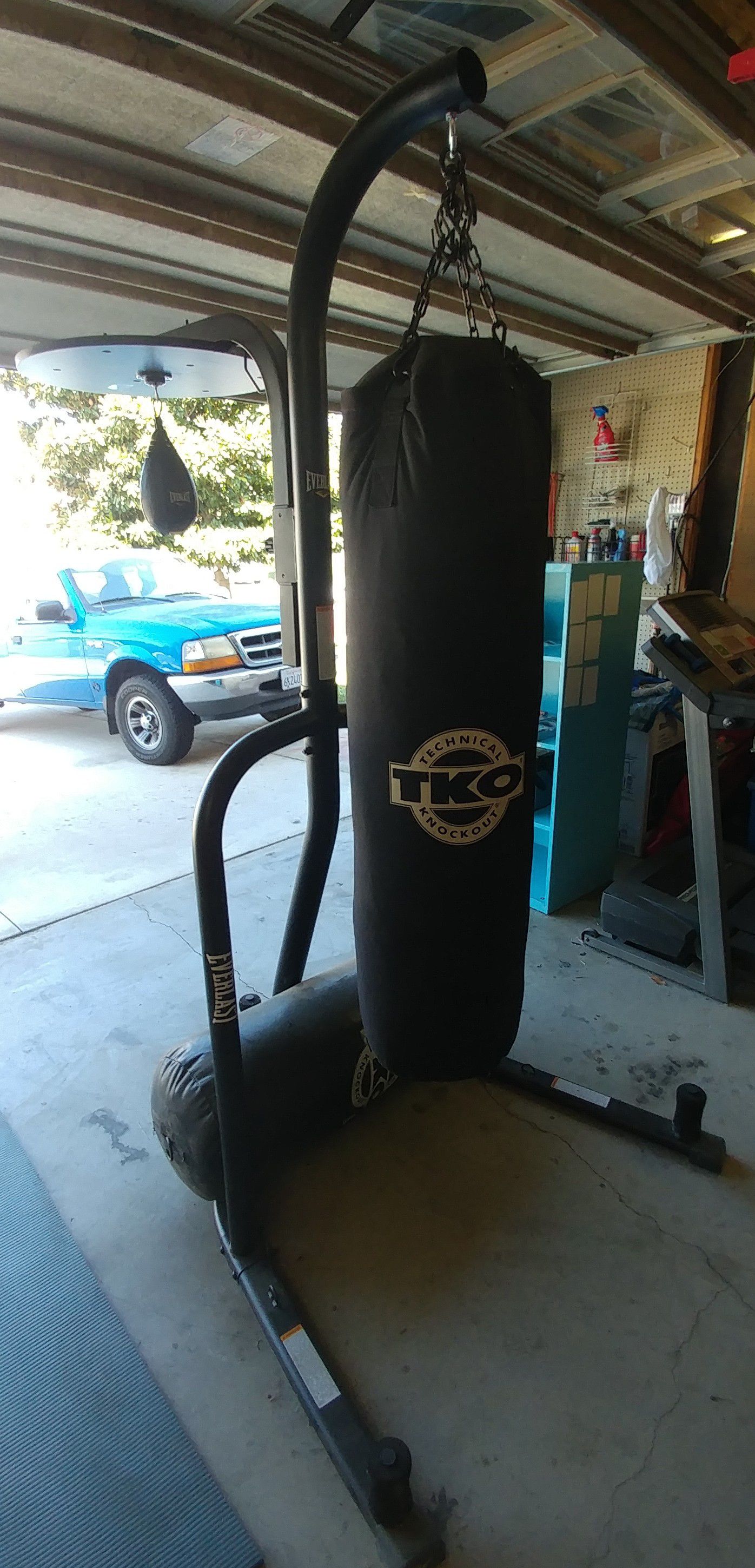 TKO Punching bag and Speed bag stand.