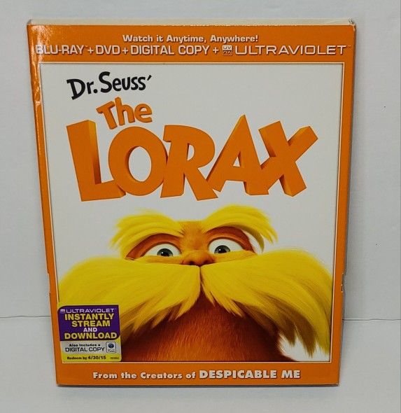 Dr. Seuss' The Lorax (Blu-ray/DVD, 2012, 2-Disc Set) Excellent Condition 