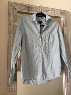 J.Crew Chambray Button-Down Shirt - Size M