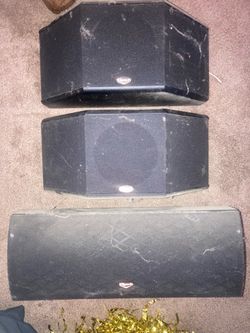 (3) Klipsch Home theatre speakers