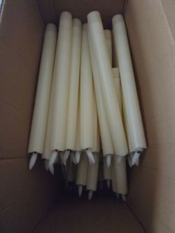 Ivory Taper Candles Bulk Lot