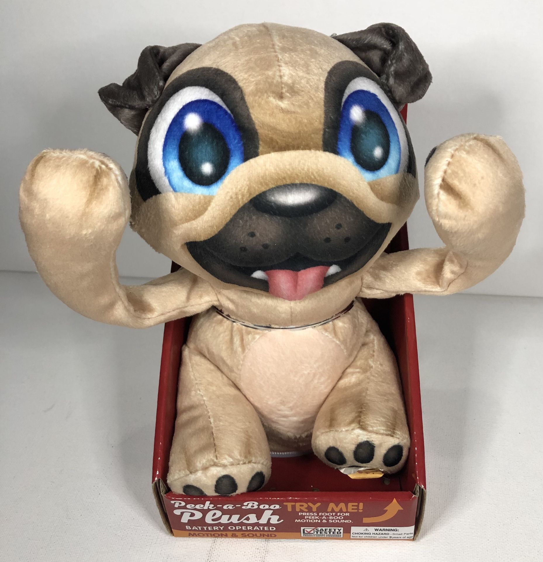 Peek a Boo Plush Stuffed Animal Toy Motion and Sound Dog