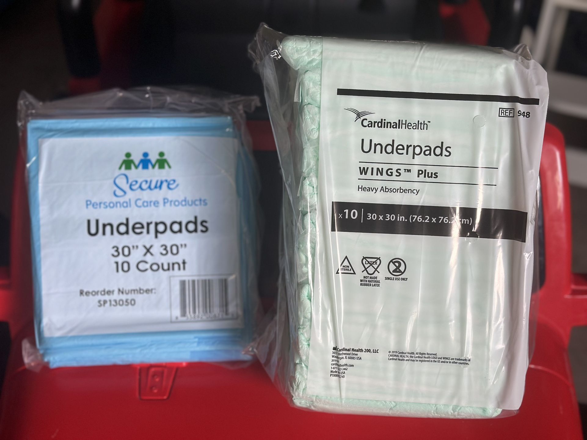 Underpads $1.50 Each