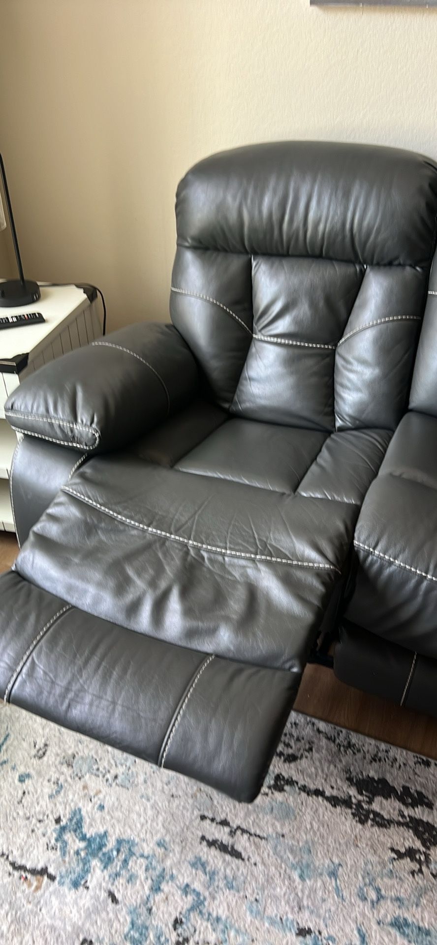 Dark Grey Reclining Sofa