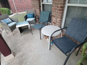 Outdoor furniture sets. All for $70. Sturdy