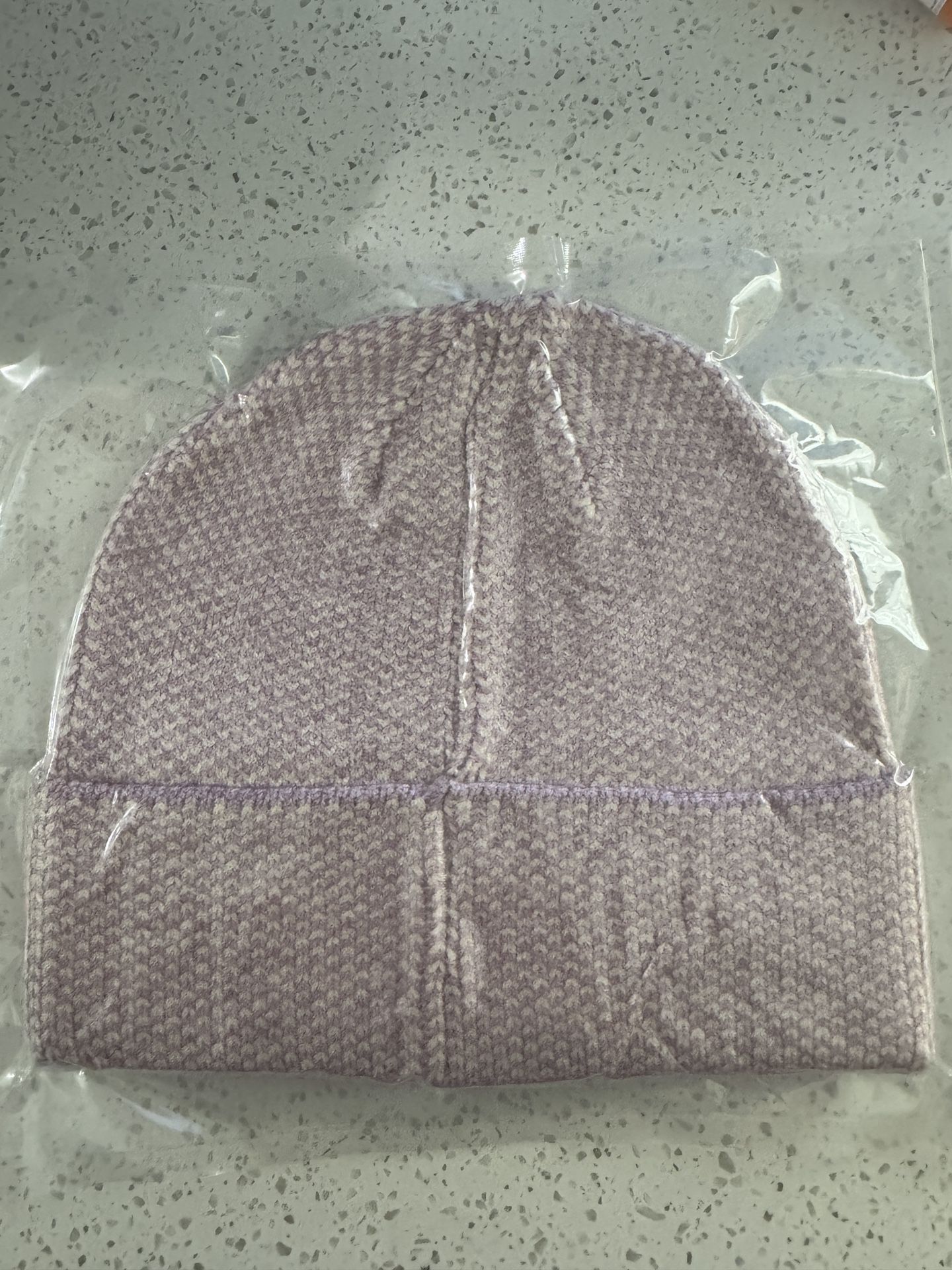 Pink/Purple Knit Beanie for Babies - 6M-24M size, New in Packaging