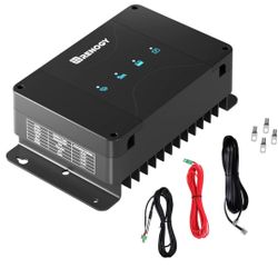 Renogy 12V 50A DC to DC Battery Charger with MPPT, On-Board Battery for Gel, AGM, Flooded and Lithium Batteries, Using Multi-Stage Charging, Solar Pan