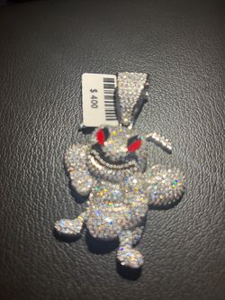 Iced Out Bee Character Pendant