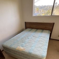 Full Mattress Boxed Spring Bed Frame Nightstand and Dressers