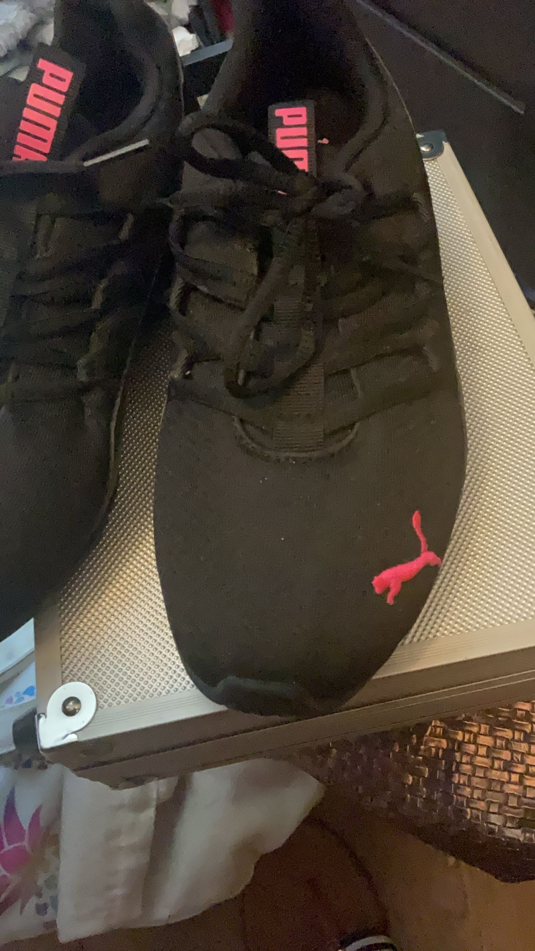 Women’s Size7 Black And Pink Pumas For Only 20 Bucks