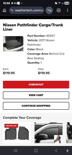 Nissan Pathfinder Weather Tech - cargo/trunk liner