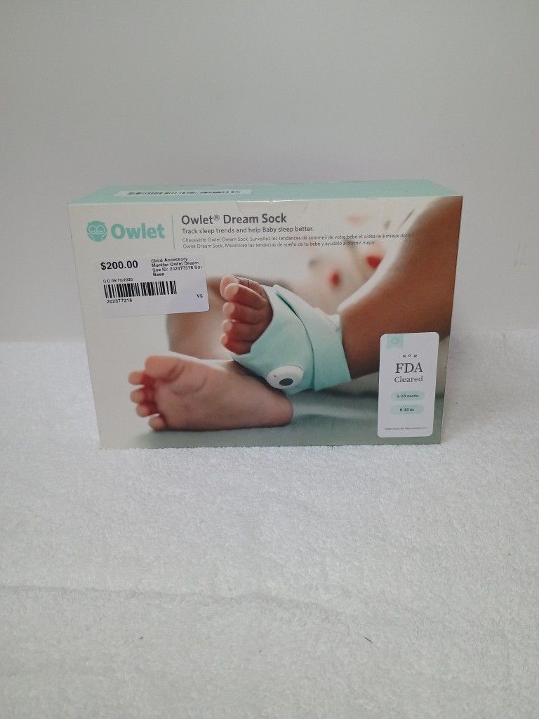 Owlet Dream Sock New Sealed Box