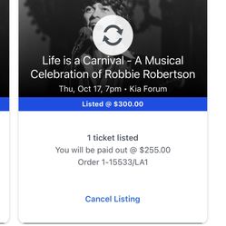 ROBBIE ROBERTSON TRIBUTE: Life Is A Carnival 