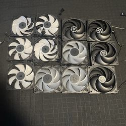 3 different types of PC fans 120mm
