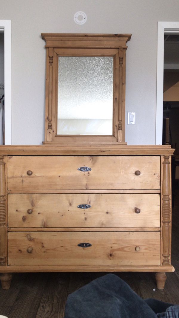 Rustic Pine Dresser And Mirror Set For Sale In Scottsdale Az