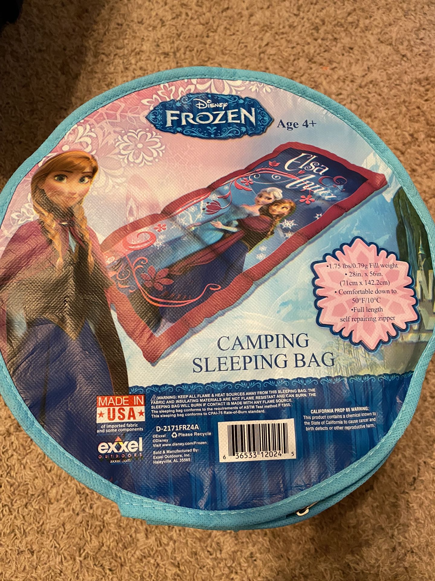 Disney Frozen Sleeping Bag- New!!!