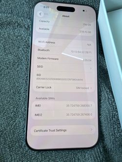 Locked iPhone Air 256gb WiFionly
