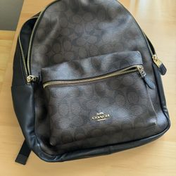 Authentic Coach Leather Backpack