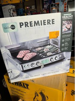 GreenPan Elite XL Smoke-less Grill and Griddle, Healthy Ceramic Nonstick Interchangeable/Removeable Cast Aluminum Plates, Indoor BBQ Sear Sizzle, LCD 