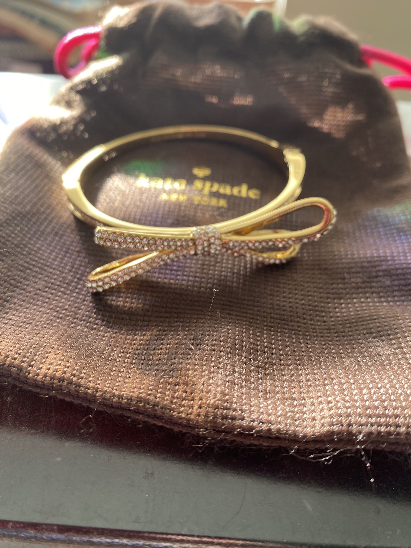 Kate Spade Diamond Bow Bracelet Gold