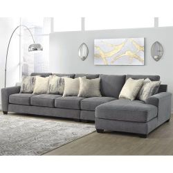 ✨ COMFY Gray 2-Piece Sectional Sofa w/ Chaise – $600 (Pick-Up Only)