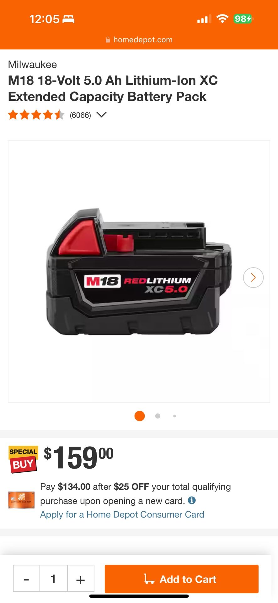 Brand New Milwaukee 5.0 Battery In Packaging