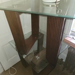 2 Glass End Tables Good Condition 