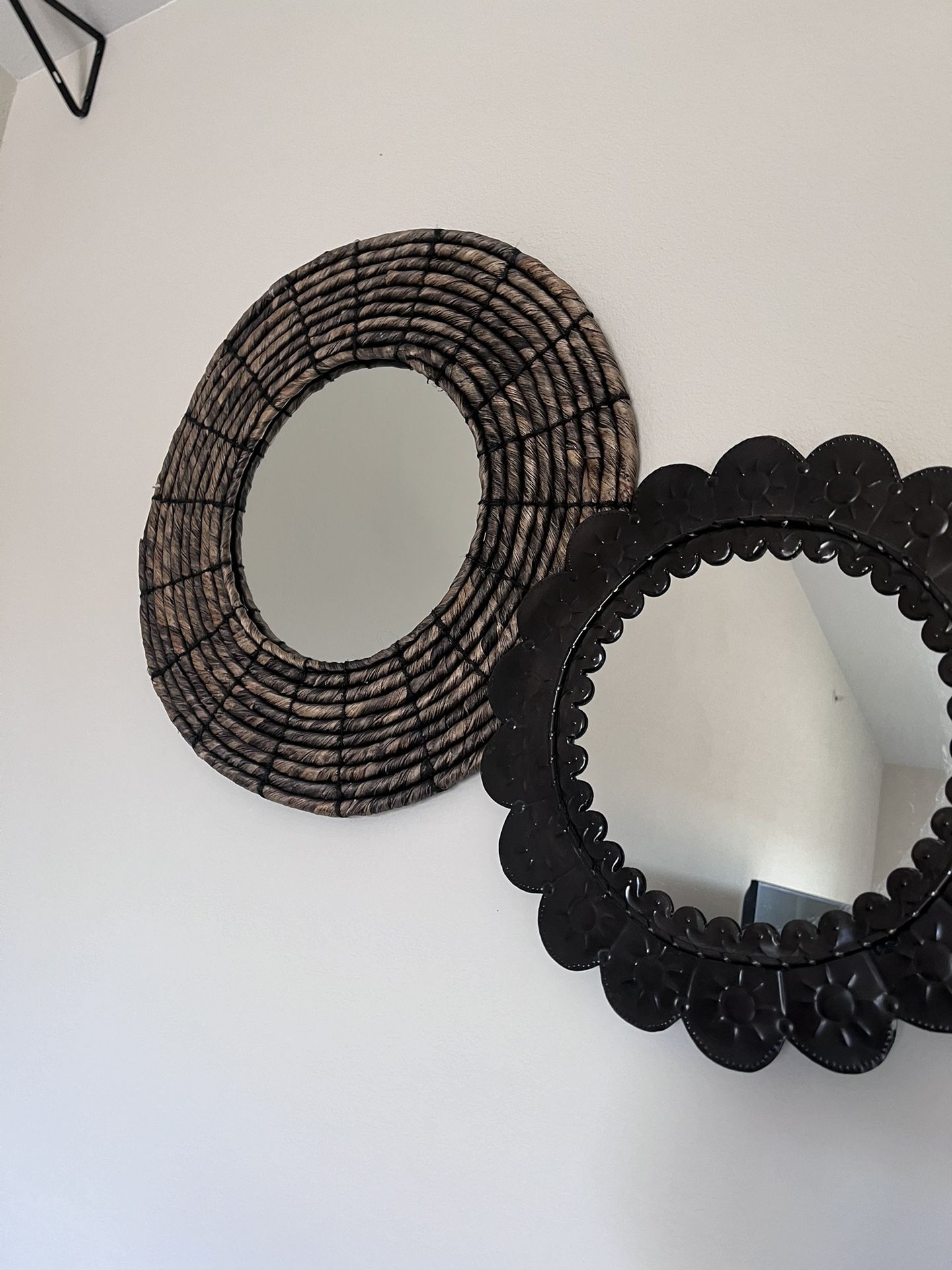 Two Round Wall Mirrors
