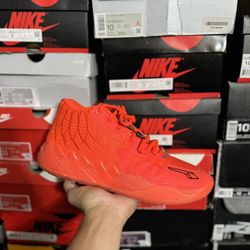 Puma LaMelo Ball Not From Here Red Blast size 11 USED But Clean