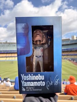 Yoshinobu Yamamoto Game 7 Last Out Dodgers Bobblehead