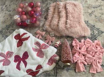 Pink theme Christmas decorations
