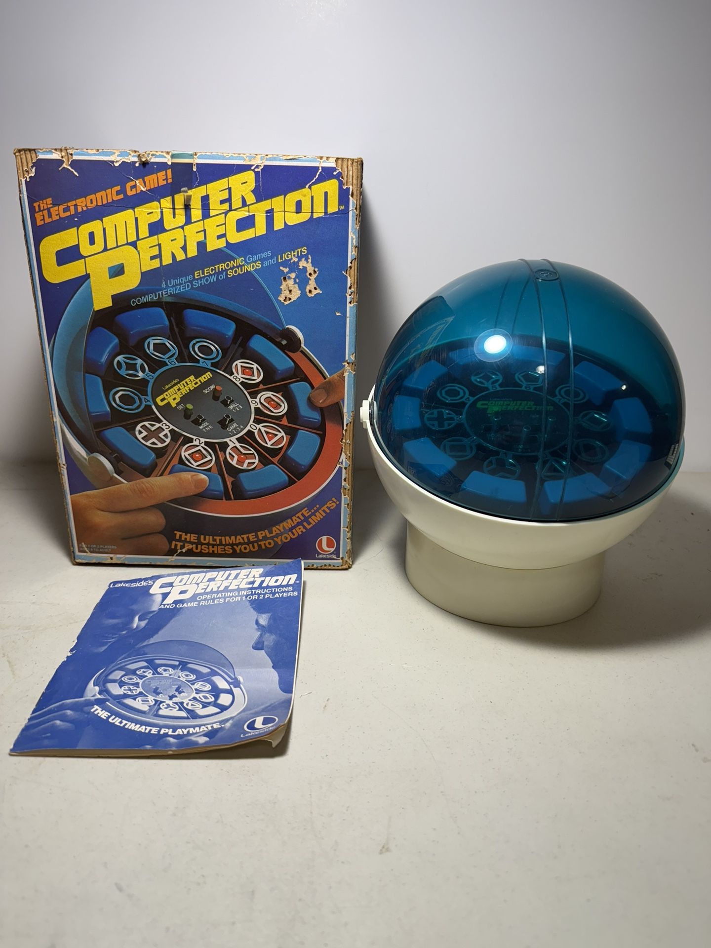 Vintage Lakeside Computer Perfection Game Original Box - W/Instructions - WORKS