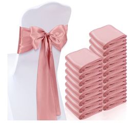 (100) Satin Chair Sash For Sale