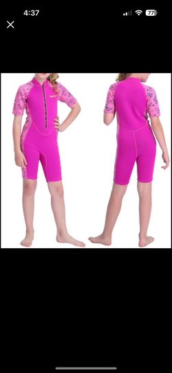 Pink Short Sleeves & Shorts Wetsuit Size 6 NWT