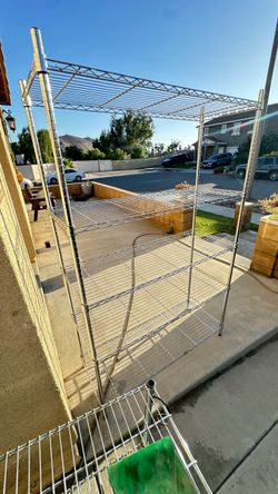 Metal rack shelves