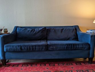 West elm velvet sofa