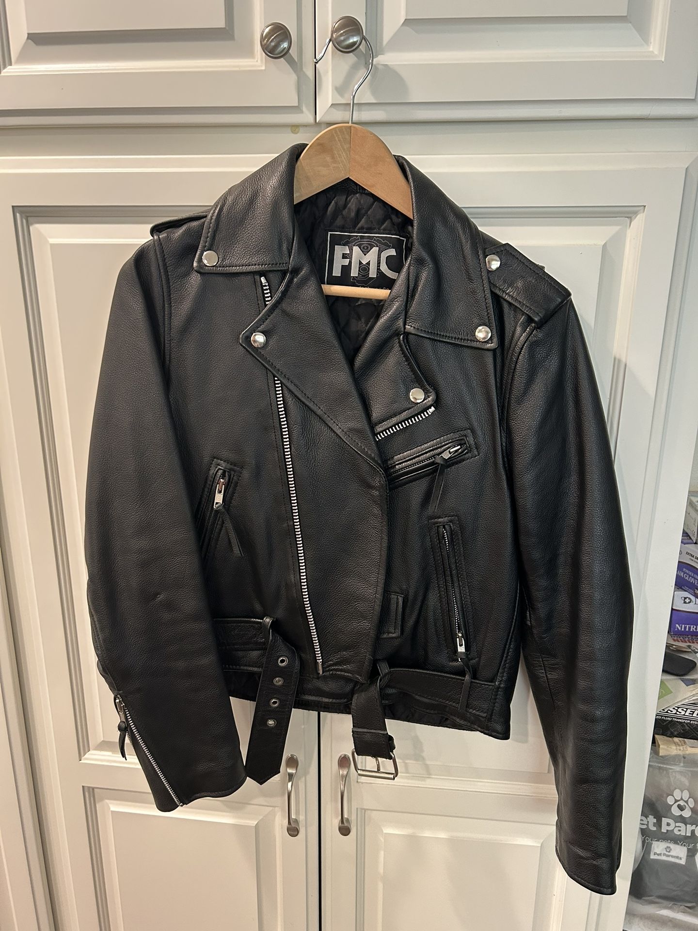 Genuine Leather Jacket By FMC, size Small