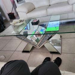 Coffee Table Vidrio Y Espejo 