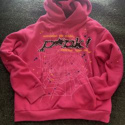 Pink Spider Hoodie (Size- Mens Medium)-[warn a Few Times]- Material- Amazing -100% Cotton