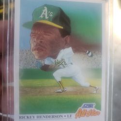 1991 Ricky Henderson Score Card In Excellent Condition 