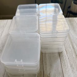 26 Clear Plastic Storage Containers for Crafts, Beads, or Jewelry.