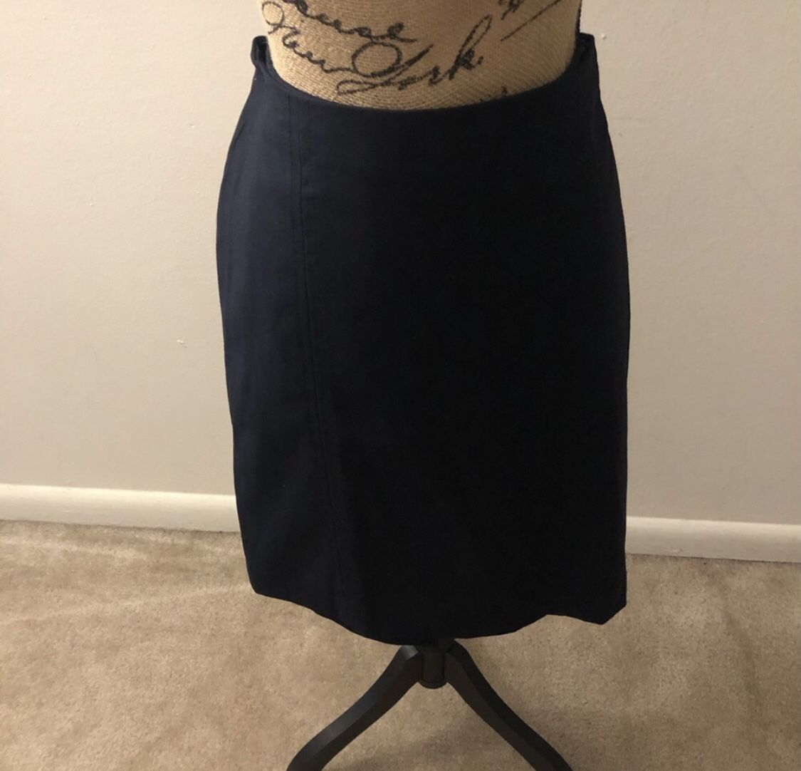 Pencil Skirt, Navy Blue
