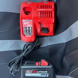 Milwaukee M18 M12 Rapid Charger Y Bateria High Outpud 6.0ah $100 Firme Precio Trabaja Bien 