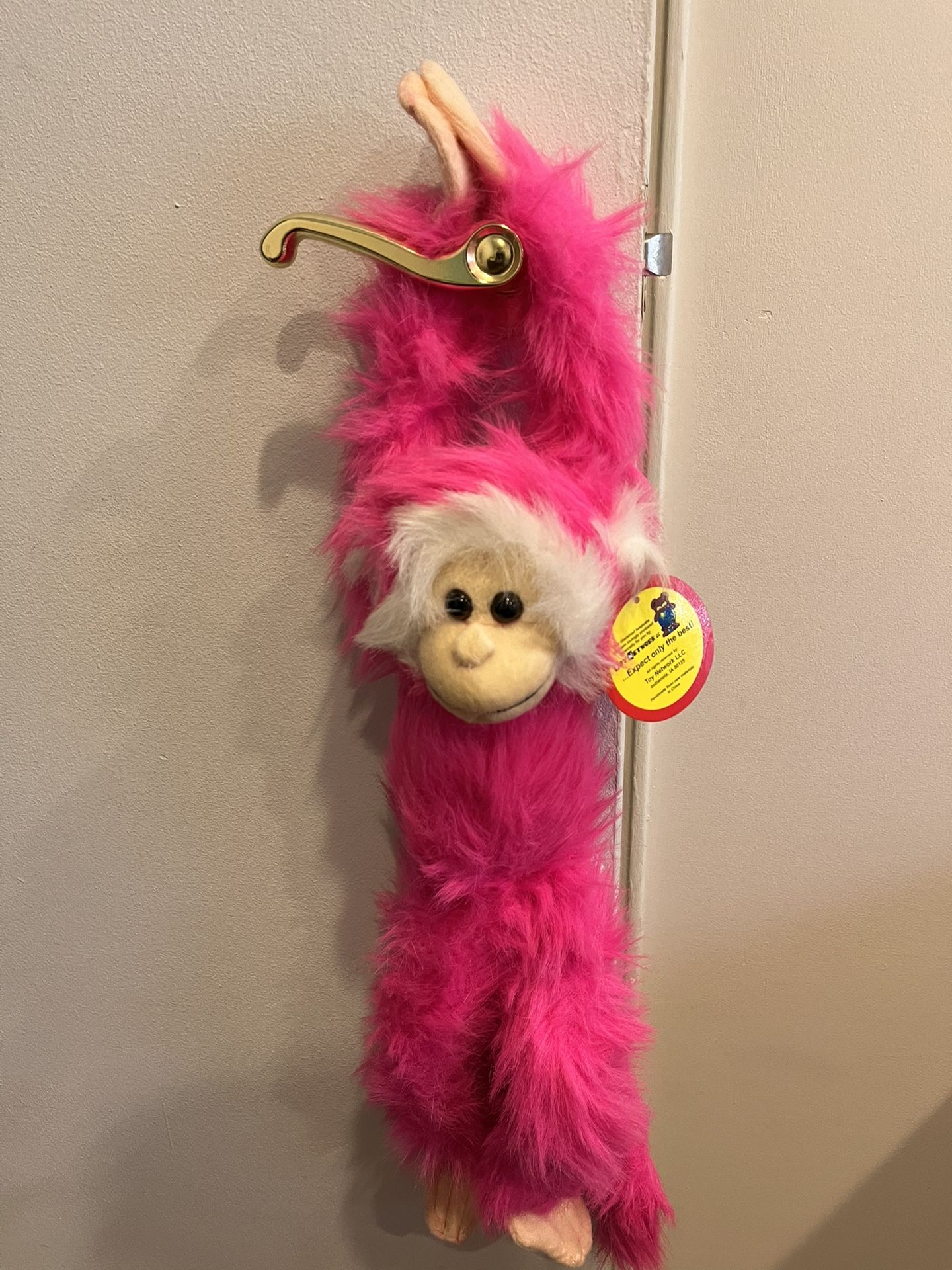 Toy Network 24” Plush Pink Hanging Monkey