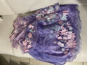 Disney Encanto Isabela Madrigal Girls Dress Size 5/6 Floral Purple Costume
