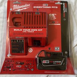Milwaukee M18 18-Volt Lithium-Ion XC Starter Kit with One 5.0Ah Battery and Charger NEW, FACTORY SEALED RETAIL: $199+TAX!!!