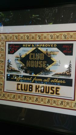 Cigar box top framed art