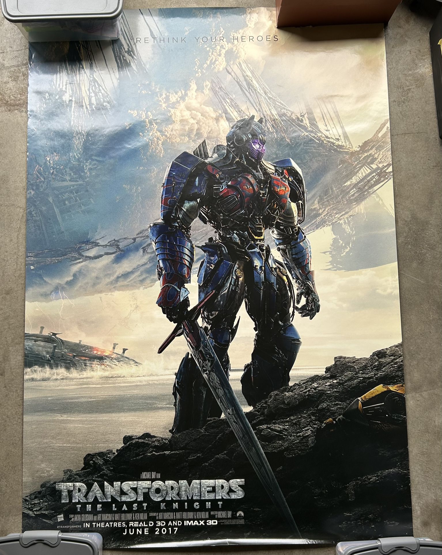 Transformers “The Last Knight” Large Bus Shelter Double-Sided Movie Poster